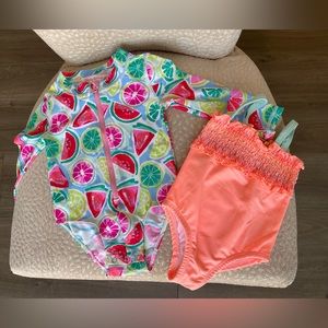 18M Bundle of 2 Girl Bathing Suits - Tommy Bahama & Penelope Mack